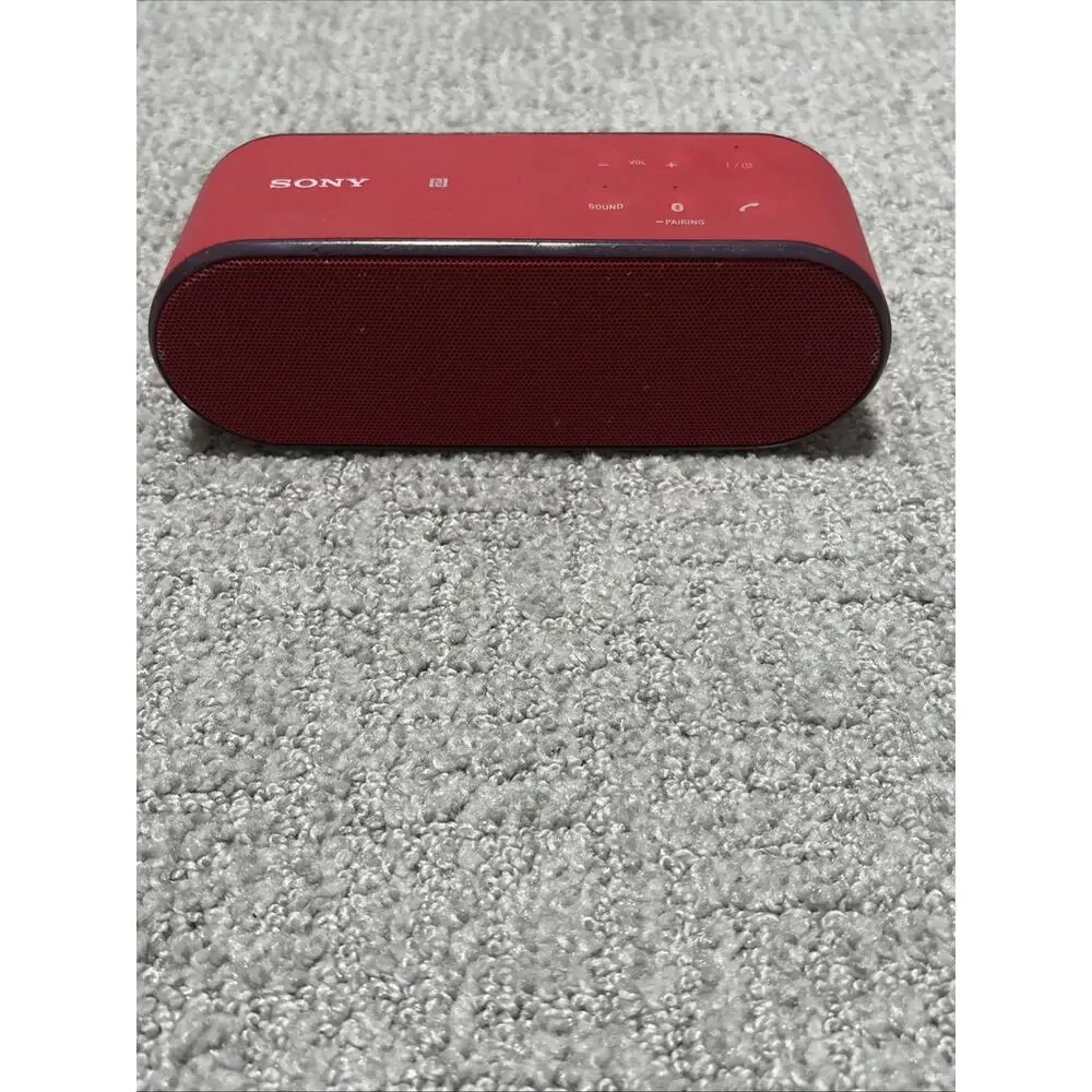 Sony SRS-X2 Red Portable Bluetooth Speaker Tested Working